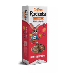 Calibra Rockets Sticks Rabbits&Rodents Fruits 120g - Kolby dla królików, świnek morskich, szynszyli i innych gryzoni